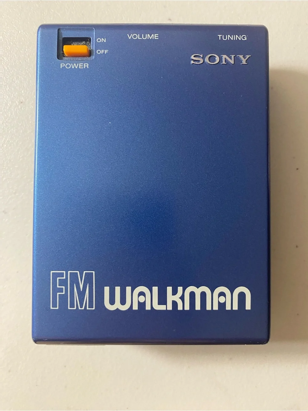 First model SONY FM WALKMAN Blue SRF-40 W FM 1980 Japan Tested Working